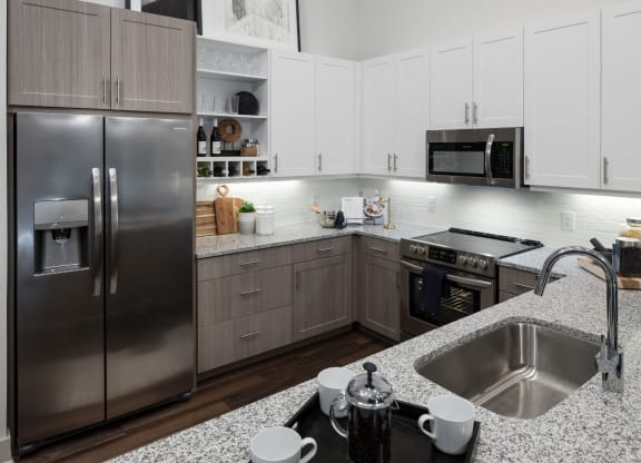 Granite Countertops and Tile Backsplash at Berkshire Pullman, Texas, 75034